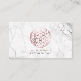 PixDezines Marble/Flower of Life/Faux Ro Guld Visitkort