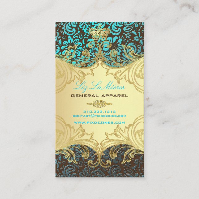 PixDezines Marie Antoinette en Oro Visitkort (Framsida)