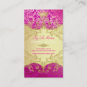 PixDezines Marie Antoinette en Oro Visitkort