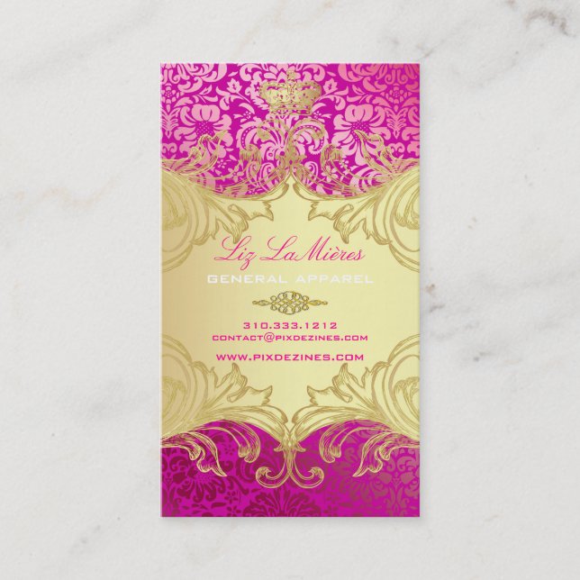 PixDezines Marie Antoinette en Oro Visitkort (Framsida)