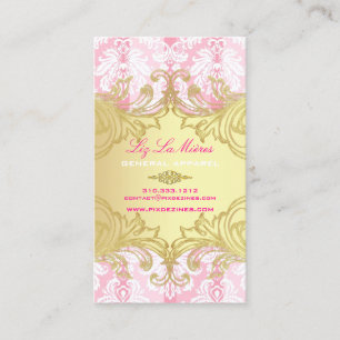 PixDezines Marie Antoinette i guld Visitkort