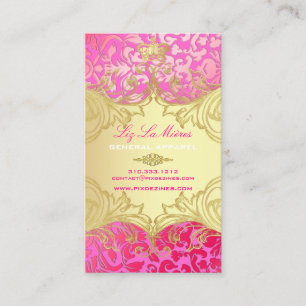 PixDezines Marie Antoinette i Guld Visitkort