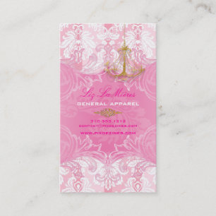 PixDezines Marie Antoinette på Pique Damask Visitkort