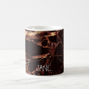 PixDezines MASALA RED MARBLE FAUX GULD VEINS Kaffemugg