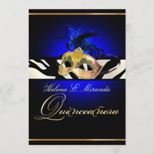 PixDezines maskerad/Quincenera/DIY färg!! Inbjudningar