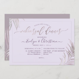 PixDezines Mauve Handflatan Rehearsal Dinner Inbjudningar