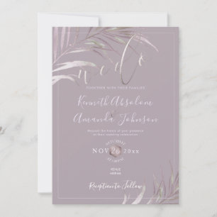 PixDezines Mauve+Lilac Handflatan, det gör vi Inbjudningar