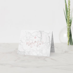PixDezines Mazel Tov, Marble+ Rosa Script Kort
