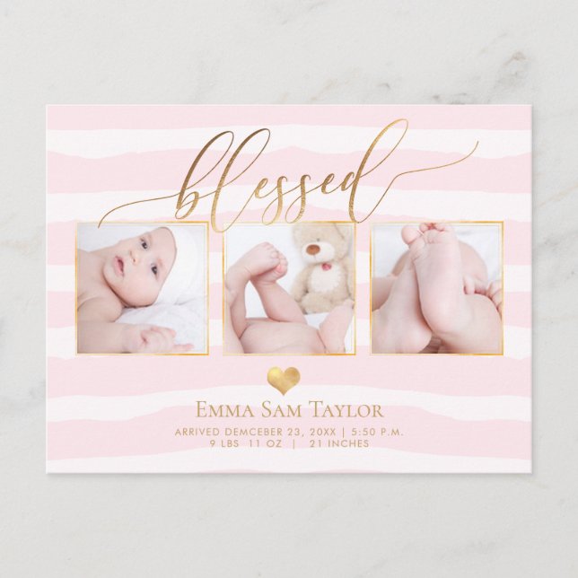 PixDezines - meddelande om missad födelse/Rand (Framsida)