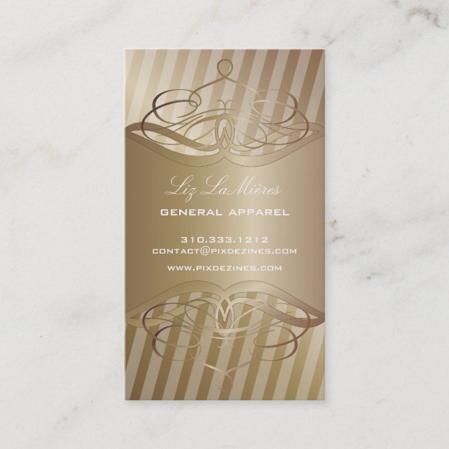 PixDezines Medium Rand + Faux Copper Visitkort (Framsida)