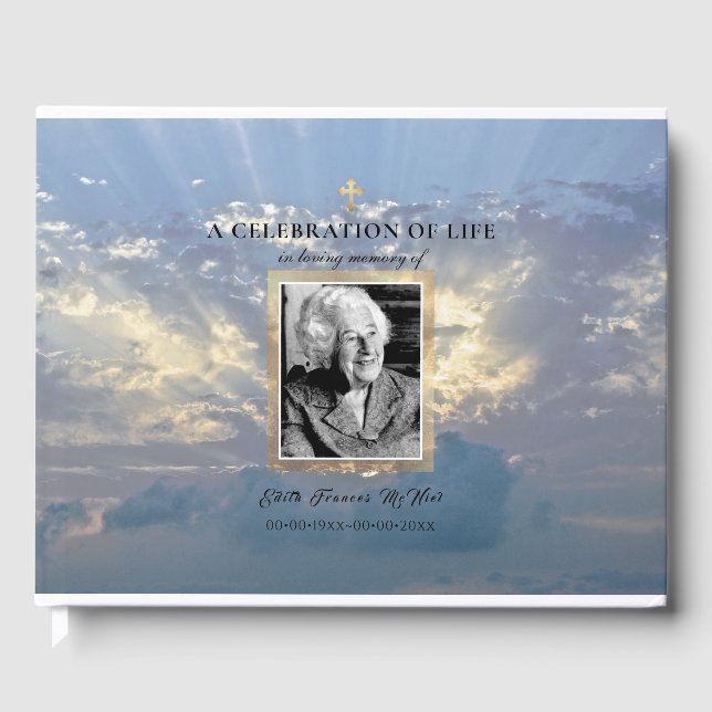 PixDezines Memorial Sol+Himmel Guest Bok (Framsida)