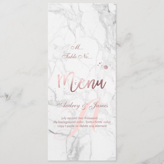 PixDezines Menu Faux Ro Guld+Black Rand Meny (Framsida)