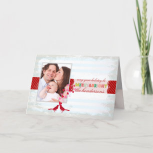 PixDezines merry/bright/rand/DIY Blue färg Helgkort
