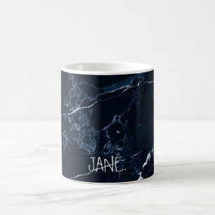 PixDezines MIDNIGHT BLUE MARBLE Kaffemugg