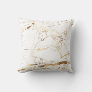 PixDezines Midnight Blue Marmor+Falskt Guld Kudde