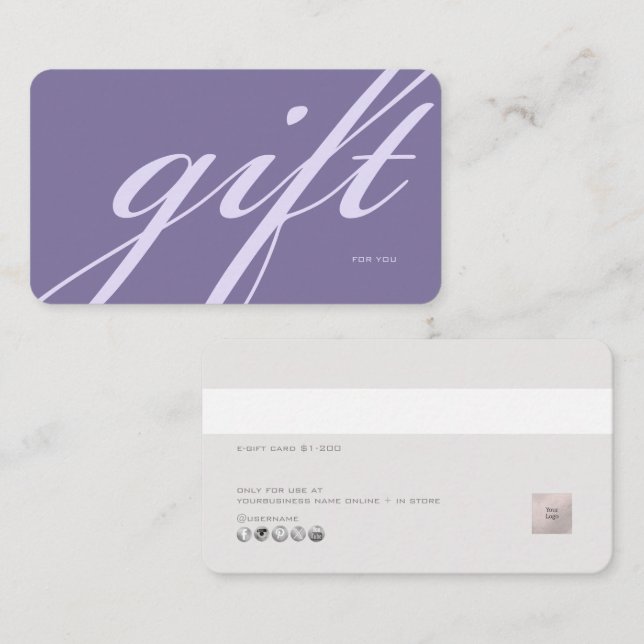 PixDezines Minimalistisk E-presentkort DIY färg Li Visitkort (Fram/baksida)