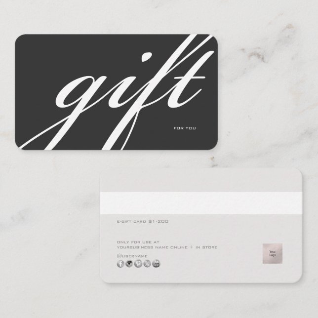 PixDezines Minimalistisk E-presentkort DIY färg Visitkort (Fram/baksida)