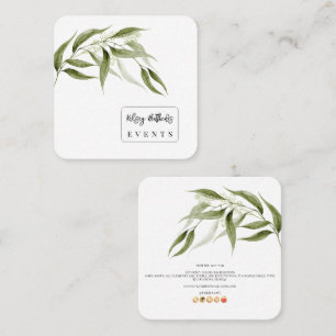 PixDezines Minimalistisk grönska Eukalyptus Fyrkantigt Visitkort