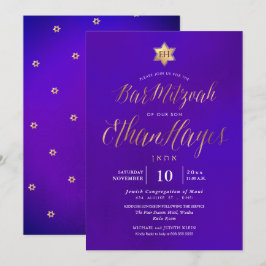 PixDezines Minimalistisk Ultra Violett Mitzvah, Sc Inbjudningar