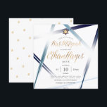 PixDezines minimalistiska Bar Mitzvah, falskt guld Inbjudningar<br><div class="desc">PixDezines snygga och moderna minimalistiska Bar Mitzvah,  kompletterat med modern handskriven scriptfont.   Monogram på falsk guldstjärna David.   Vänligen kontakta oss om du önskar anpassa ditt namn med samma typsnitt.  Gör-det-själv för alla evenemang,  radera helt enkelt oanvända lager.  Vår dynamiska design låter dig redigera alla element.</div>