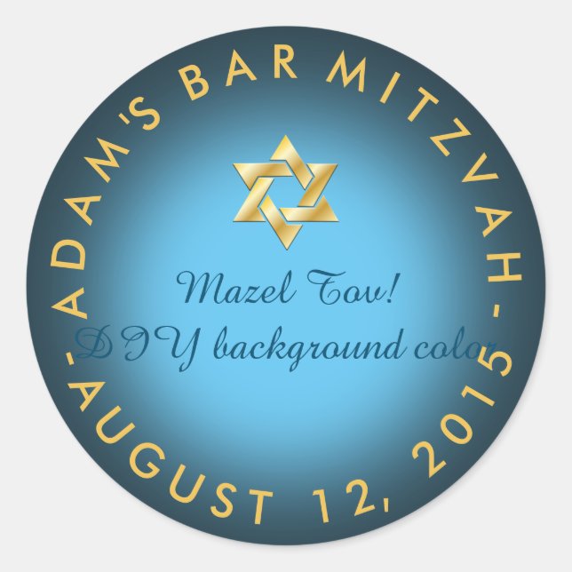 PixDezines mitzvah/DIY färg Runt Klistermärke (Framsida)