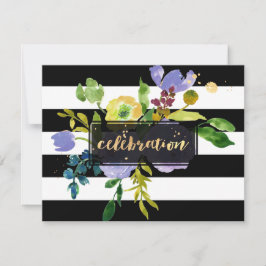 PixDezines Mitzvah Firande/lila/blommigt Inbjudningar