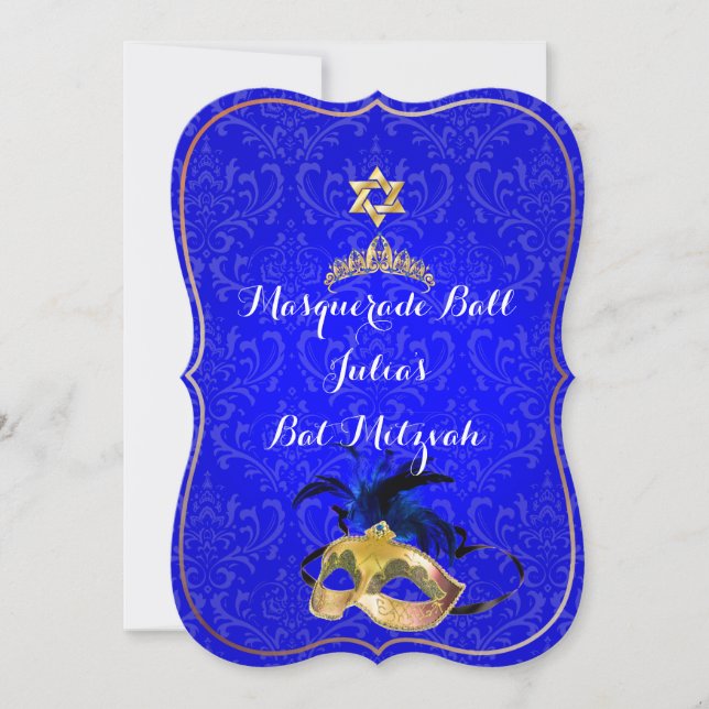PixDezines Mitzvah Masquad/DIY färg!!! Inbjudningar (Framsida)