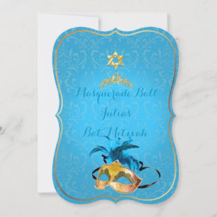 PixDezines Mitzvah Masquad/DIY färg!!! Inbjudningar