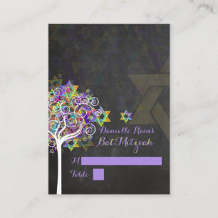 PixDezines mitzvah-placeringar/träd des liv Placeringskort