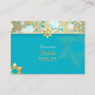 PixDezines mitzvah-riktningskort/grymge stjärnor Tilläggskort