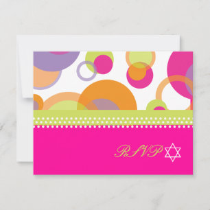 PixDezines Mod Bubblor RSVP till Bar Mitvah OSA Kort