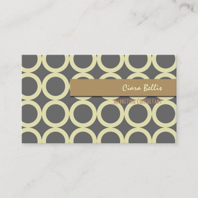 PixDezines Mod Ringar {anpassadets bakgrund} Visitkort (Framsida)