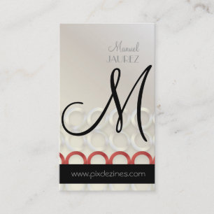 PixDezines Mod Ringar, monogram Visitkort