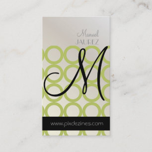 PixDezines Mod Ringar, monogram Visitkort