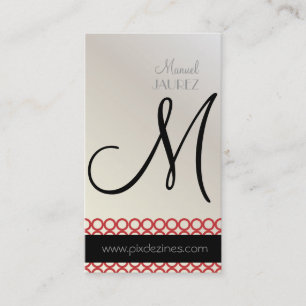PixDezines, Mod Ringar, monogram Visitkort