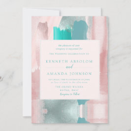 PixDezines Modern Art Färg Teal Sage Inbjudningar