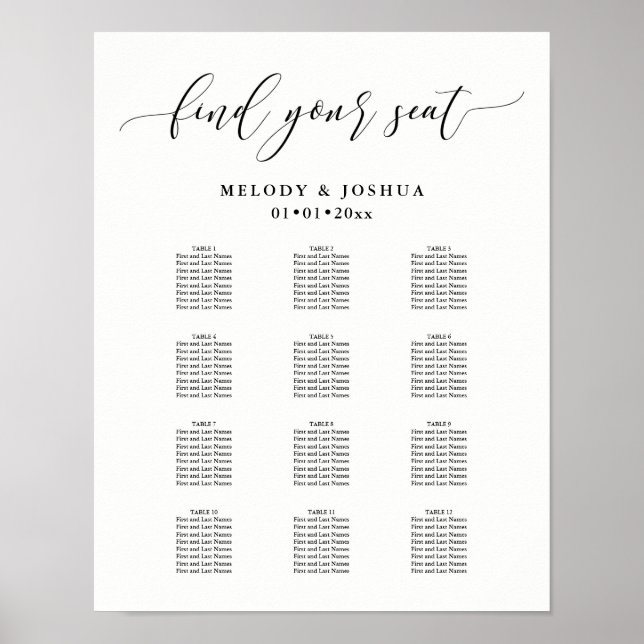 PixDezines Modern Calligraphy Font, Bordsplacering Poster (Framsidan)