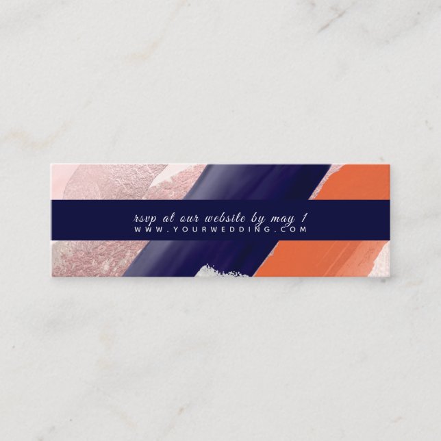 PixDezines Modern konst, akvarell RSVP-kort Mini Visitkort (Framsida)
