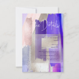 PixDezines Modern Watercolor Lila Information Card OSA Kort