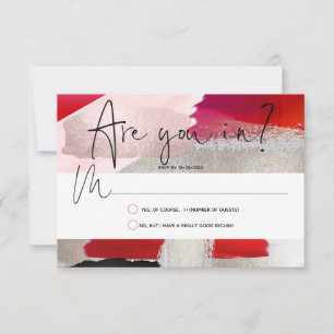 PixDezines Modern Watercolor Red Black OSA Kort