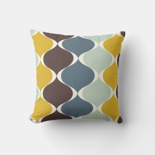 PixDezines-modet ogee DIY-bakgrund färg Kudde