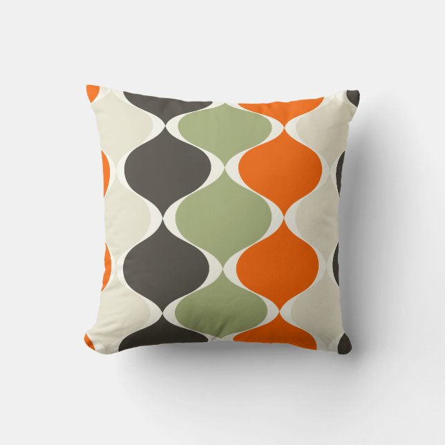 PixDezines-modet ogee DIY-bakgrund färg Kudde (Framsida)