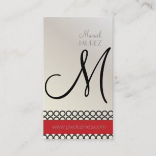 PixDezines Modringar, monogram Visitkort