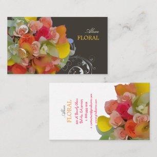 PixDezines Möhippa Bouquet, florister/Diy färger Visitkort