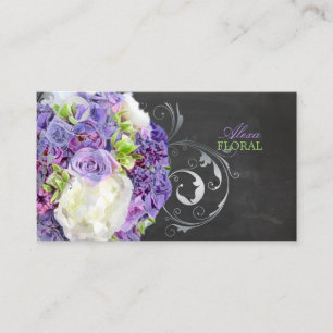 PixDezines möhippa bouquet, florists/chalkboard Visitkort