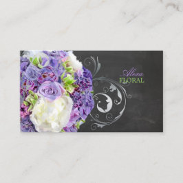 PixDezines möhippa bouquet, florists/chalkboard Visitkort