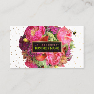 PixDezines möhippa bouquet/vattenfärg/blommigt Visitkort