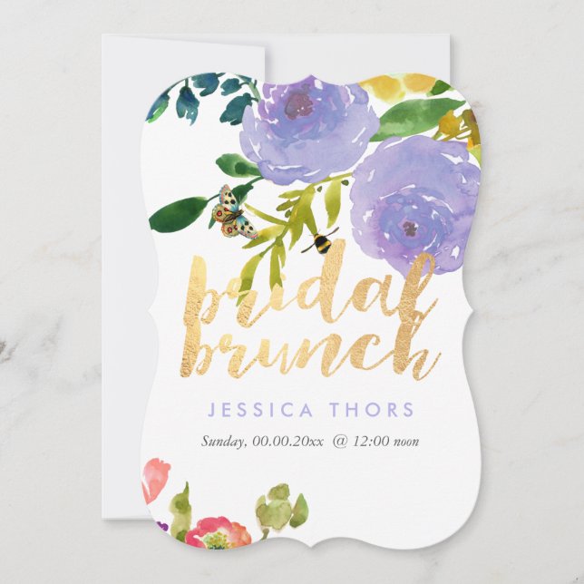PixDezines Möhippa Brunch Ranunculus/DIY Bckgrand Inbjudningar (Framsida)
