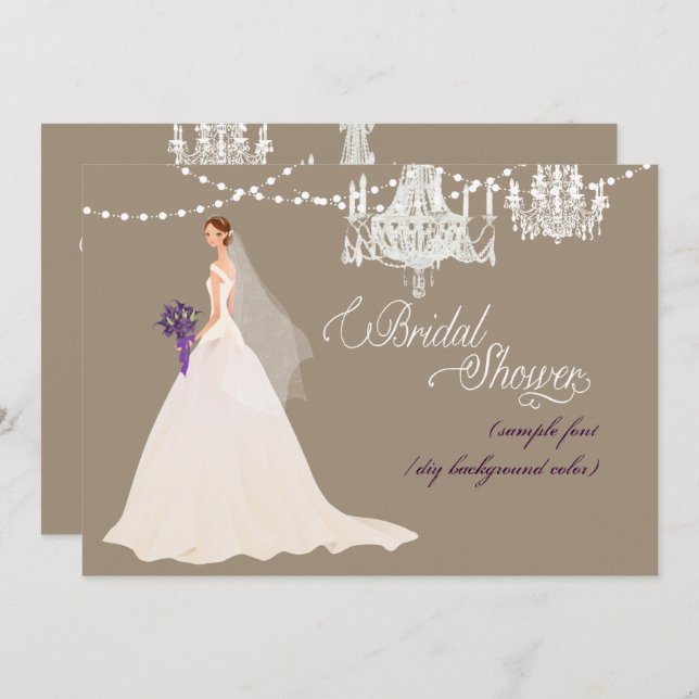 PixDezines-möhippa/DIY tillfälle+färg Inbjudningar (Fram/baksida)