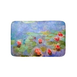 PixDezines monet lily pond på giverny Badrumsmatta